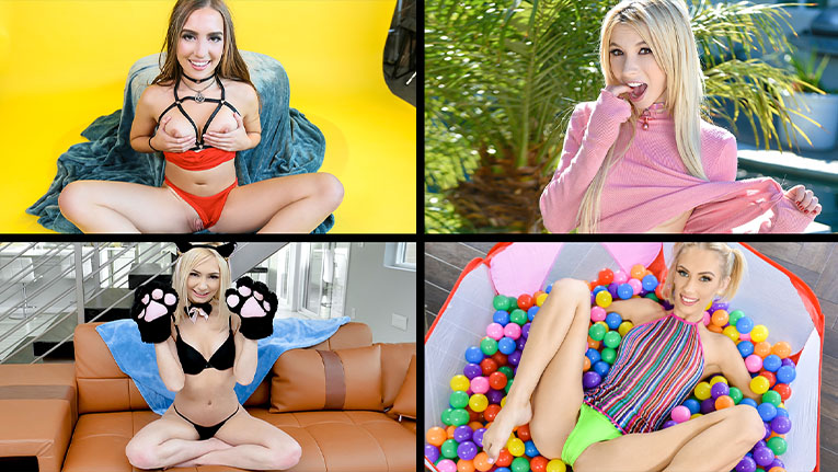 [TeamSkeetSelects] Kenzie Reeves, Aria Carson, Bailey Base, Kimmy Kim (An Adorable Compilation)